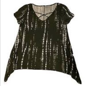 Women’s Ana green tie dye soft criss cross Shirt